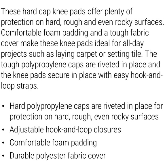 Knee pads new Hard Cap Knee Pads Protection for Carpentry Floor Carpet - Picture 3 of 3